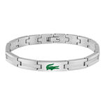 Bracelet Lacoste Stencil Acier Blanc - Bracelets cha&icirc;nes Homme | Marc Orian