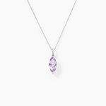 Collier Or Blanc Raquel Am&eacute;thyste - Colliers avec pierres Femme | Marc Orian