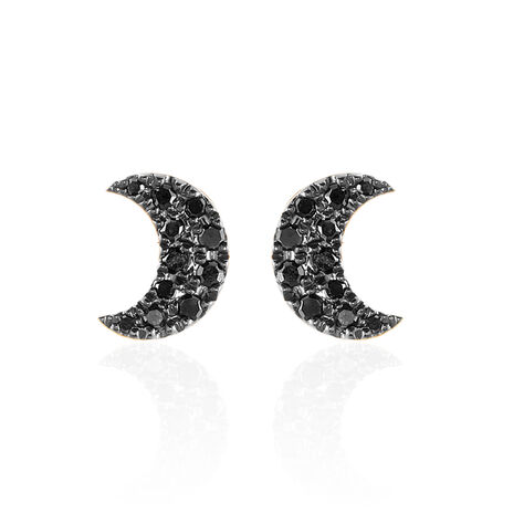 Boucles D'oreilles Puces Anne-marie Or Rose Diamant - Puces Femme | Marc Orian