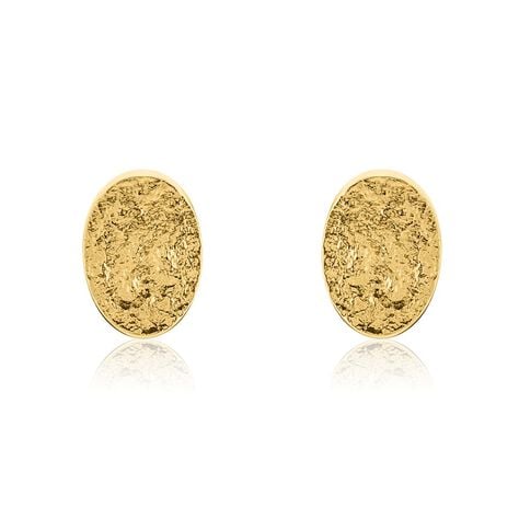 Boucles D'oreilles Puces Naula Acier Jaune - Puces Femme | Marc Orian