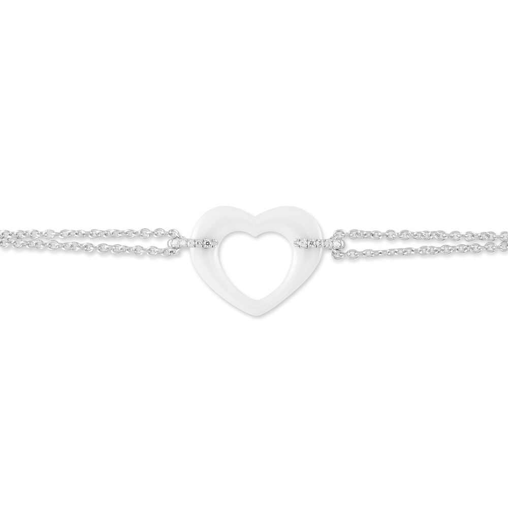 Bracelet Vivianne Argent Blanc Oxyde De Zirconium Et C&eacute;ramique - Bracelets fantaisie Femme | Marc Orian