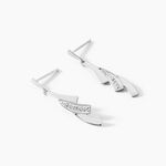 Boucles D'oreilles Pendantes Ainhoa Or Blanc Diamant - Pendantes Femme | Marc Orian