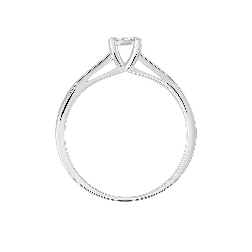 Bague Solitaire Artemis Or Blanc Diamant - Parures de mariage Femme | Marc Orian
