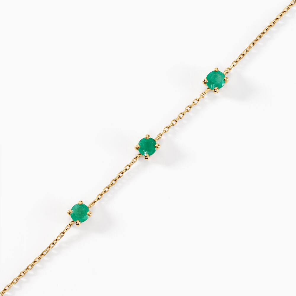 Bracelet Esmerald Rendez-vous Or Jaune Emeraude - Bracelets cha&icirc;nes Femme | Marc Orian