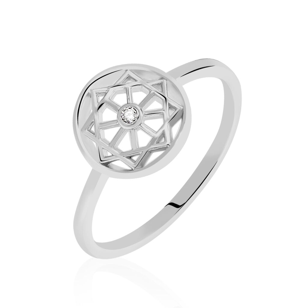Bague Peinda Argent Blanc Oxyde De Zirconium - Bagues avec pierre Femme | Marc Orian