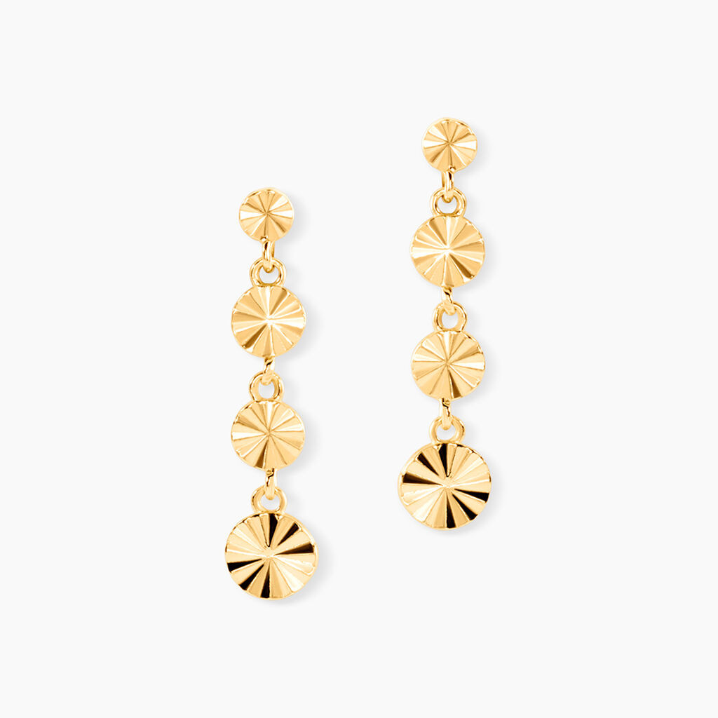 Boucles D'Oreilles Pendantes Evert Or Jaune - Pendantes Femme | Marc Orian