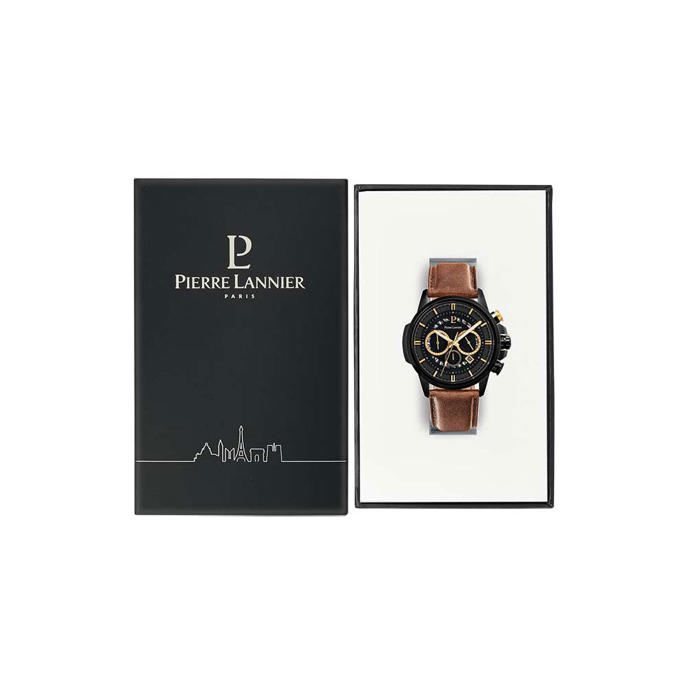 Montre Pierre Lannier Sentinelle Noir - Montres étanches Homme | Marc Orian