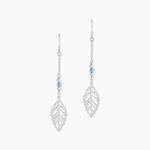 Boucles D'oreilles Pendantes Grethel Argent Blanc Turquoise - Pendantes Femme | Marc Orian