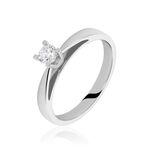 Bague Solitaire Loren Or Blanc Diamant - Solitaires Femme | Marc Orian