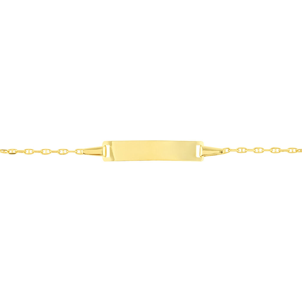Bracelet Identité Gaspardine Maille Forçat Or Jaune - Gourmettes Enfant | Marc Orian