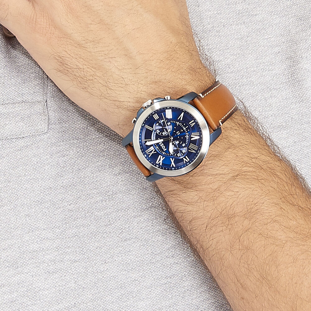 Montre Fossil Grant Bleu - HIMHB1B5300 • Marc Orian | Bijouterie en ligne