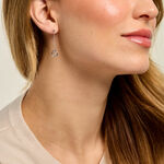 Boucles D'Oreilles Pendantes Geraldo Argent Blanc Oxyde De Zirconium - Pendantes Femme | Marc Orian