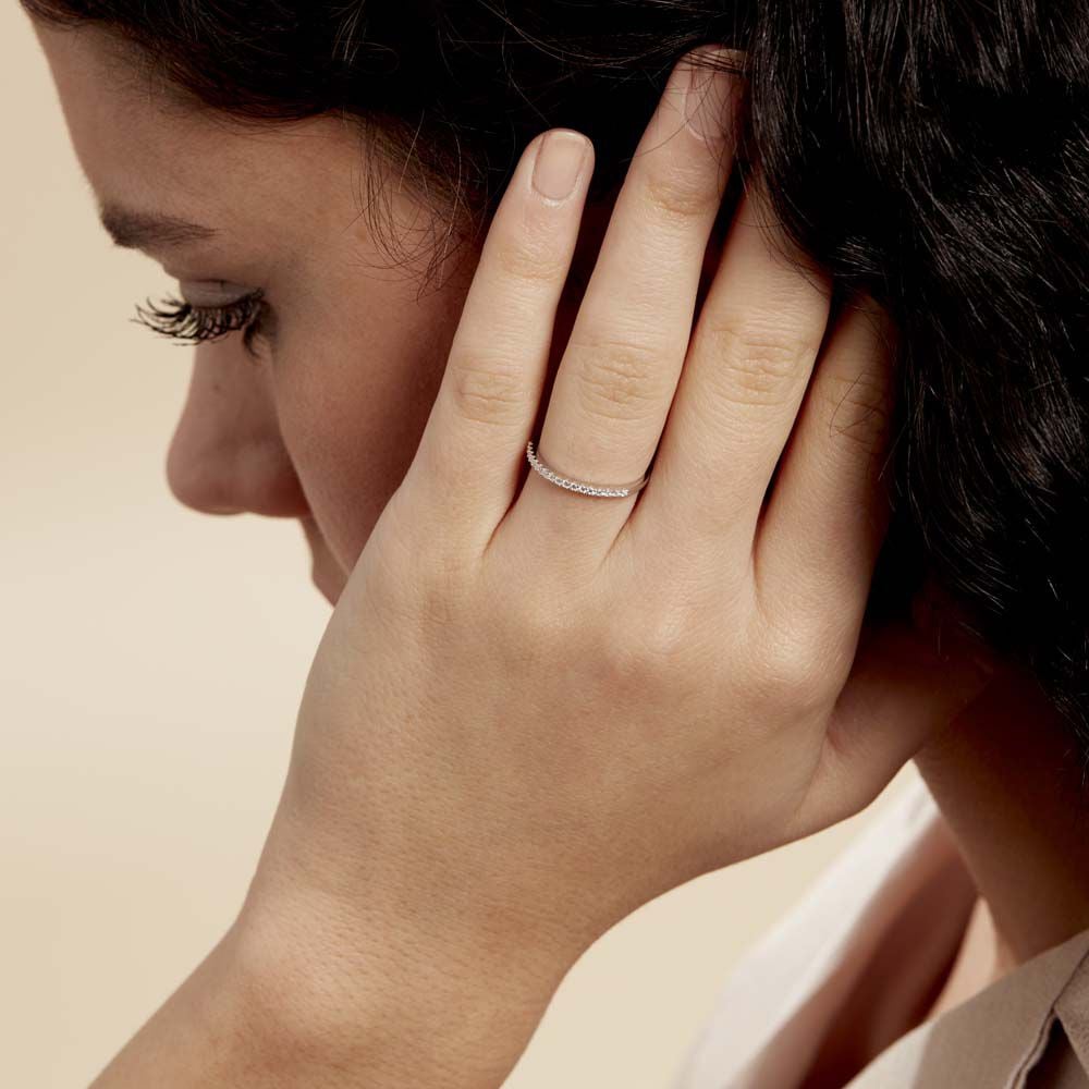 Bague Jaquelyn Argent Blanc Oxyde De Zirconium - Bijoux fantaisie Femme | Marc Orian