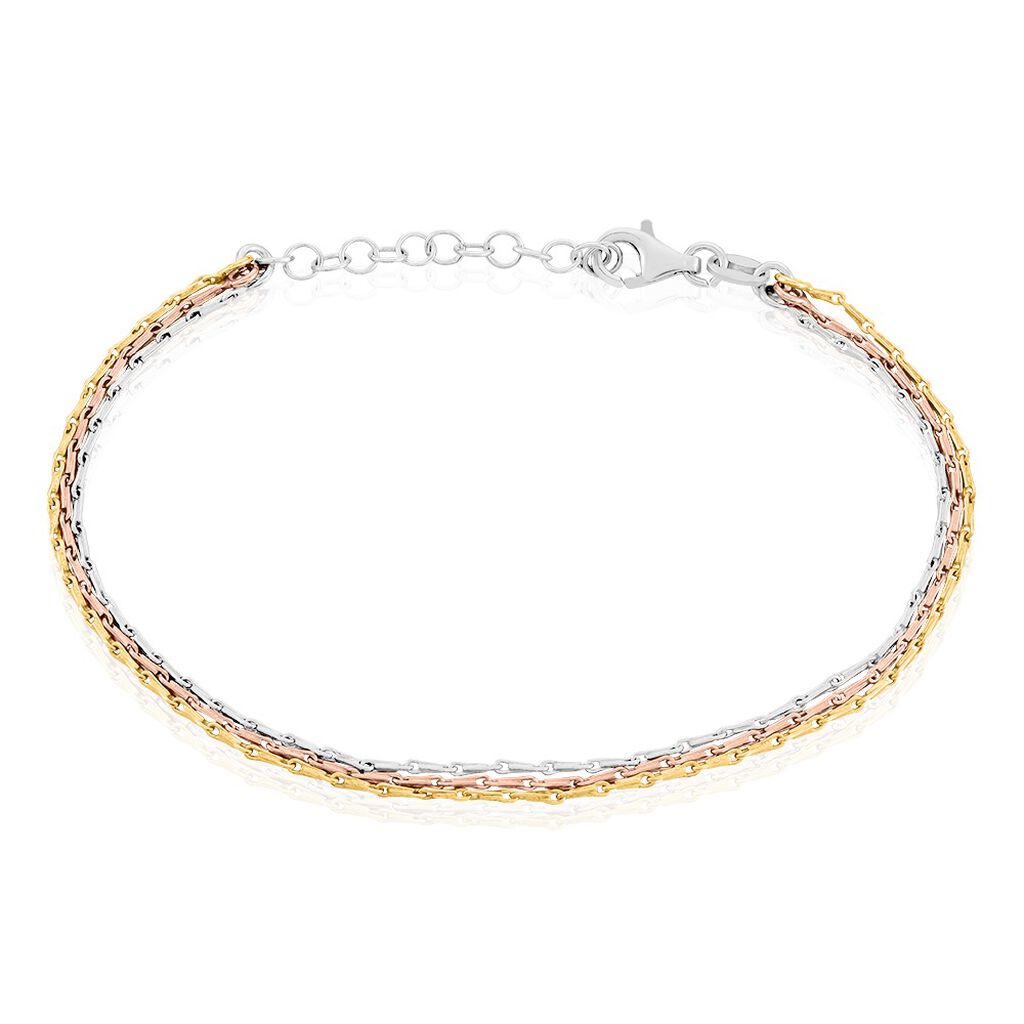 Bracelet Ylsa Argent Tricolore - Bracelets mailles Femme | Marc Orian