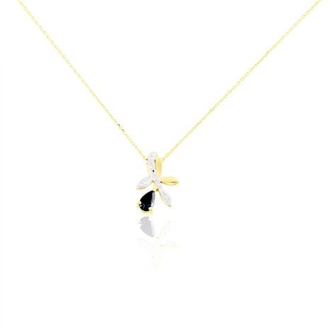 Collier Djamy Or Jaune Saphir Diamants - Colliers avec pierres Femme | Marc Orian