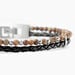 Bracelet Jourdan Cuir De Vache Noir Oeil De Tigre - Bracelets cuir Homme | Marc Orian