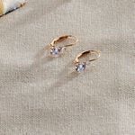 Boucles D'oreilles Pendantes Gulbeyaz Or Jaune Oxyde De Zirconium - Pendantes Femme | Marc Orian