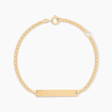 Bracelet Identité Euphenia Maille Bismark Or Jaune Bracelet Identité Euphenia Maille Bismark Or Jaune