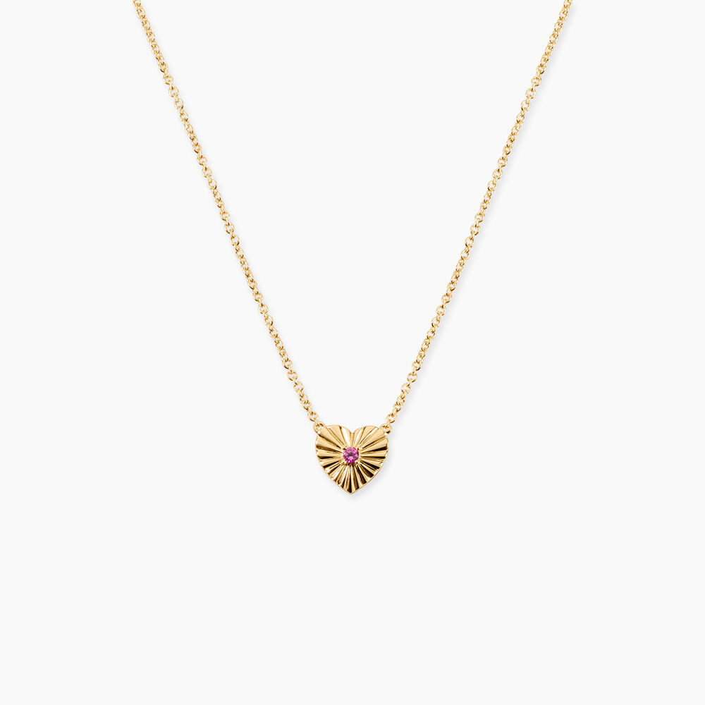 Collier Behruz Argent Dor&eacute; A L'Or 750/1000 Rhodolite - Colliers avec pierres Femme | Marc Orian