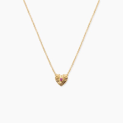 Collier Behruz Argent Dor&eacute; A L'Or 750/1000 Rhodolite - Colliers avec pierres Femme | Marc Orian