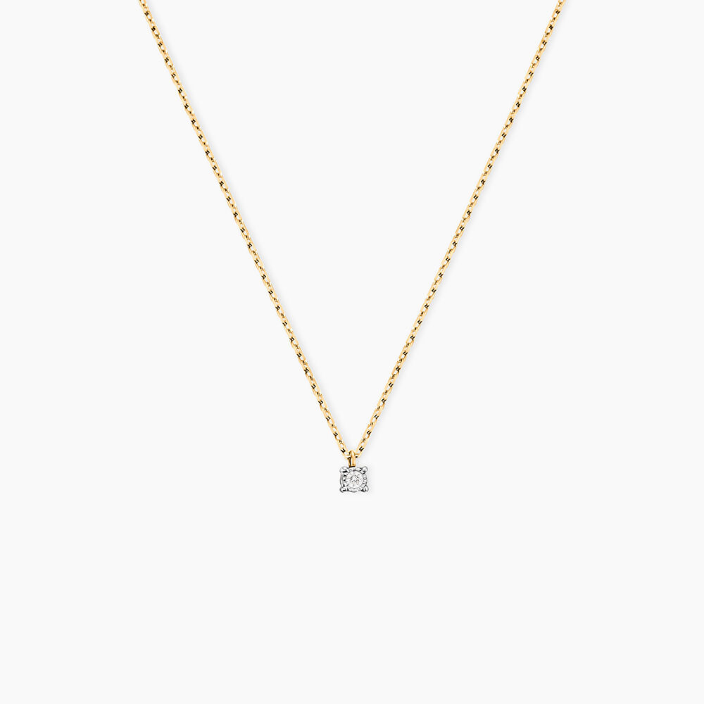 Collier Mei Or Jaune Diamant - Colliers solitaires Femme | Marc Orian