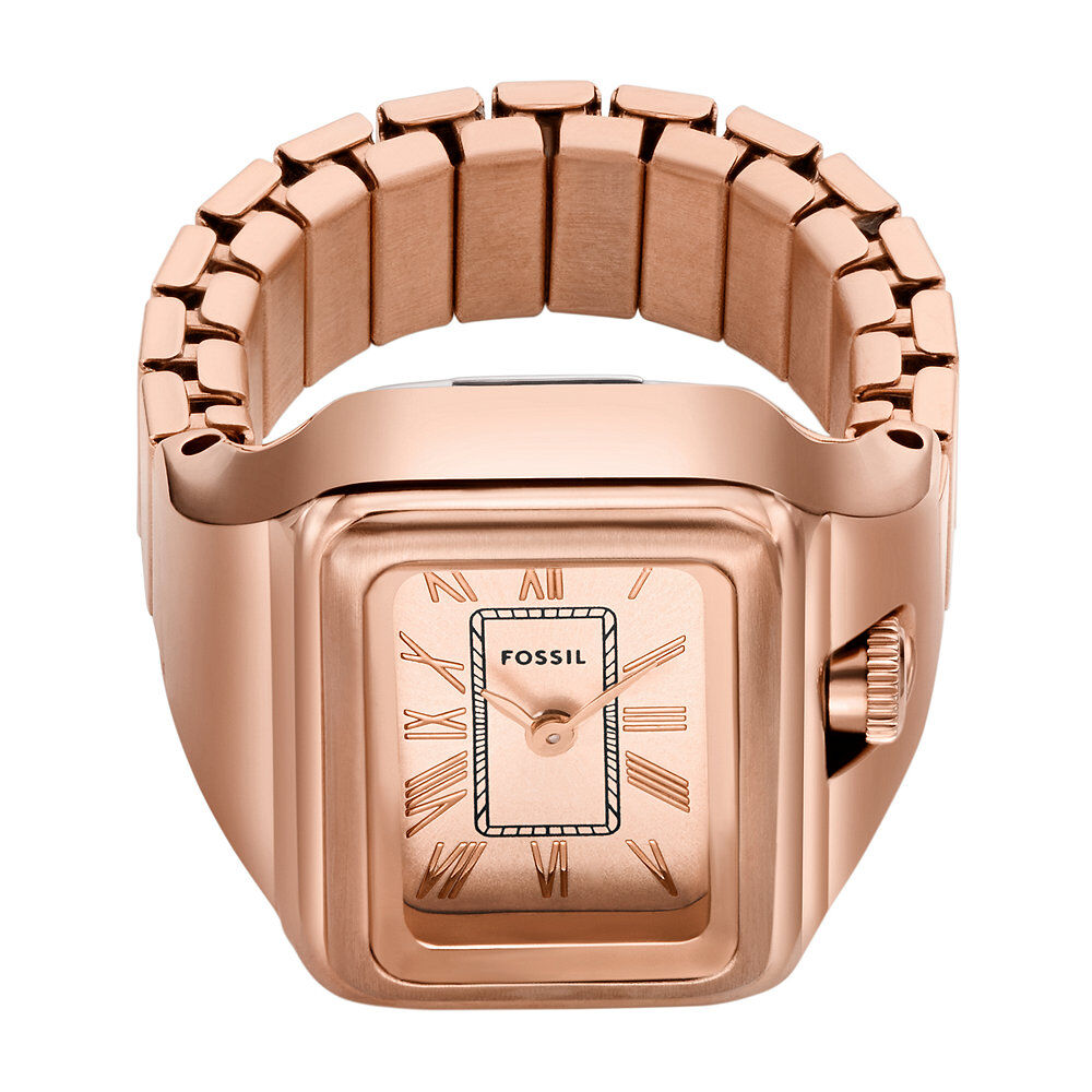 Montre Bague Fossil Raquel Watch Ring Ros&eacute; - Montres &eacute;tanches Femme | Marc Orian