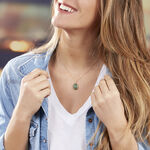 Collier Veina Plaqu&eacute; Or Jaune Aventurine - Colliers avec pierres Femme | Marc Orian