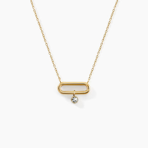 Collier Aurore Acier Doré  Cristal - Colliers avec pierres Femme | Marc Orian