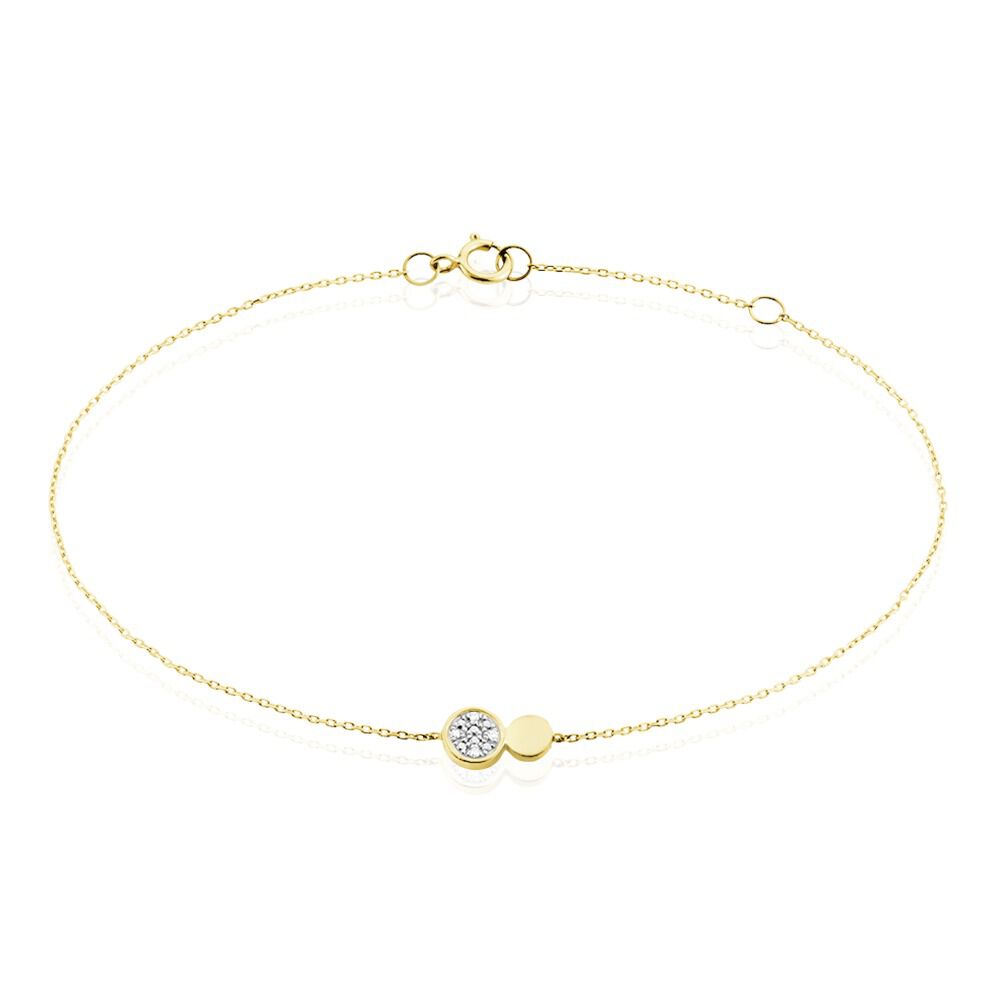 Bracelet Or Jaune Abijah Diamants - Bracelets Medailles Femme | Marc Orian