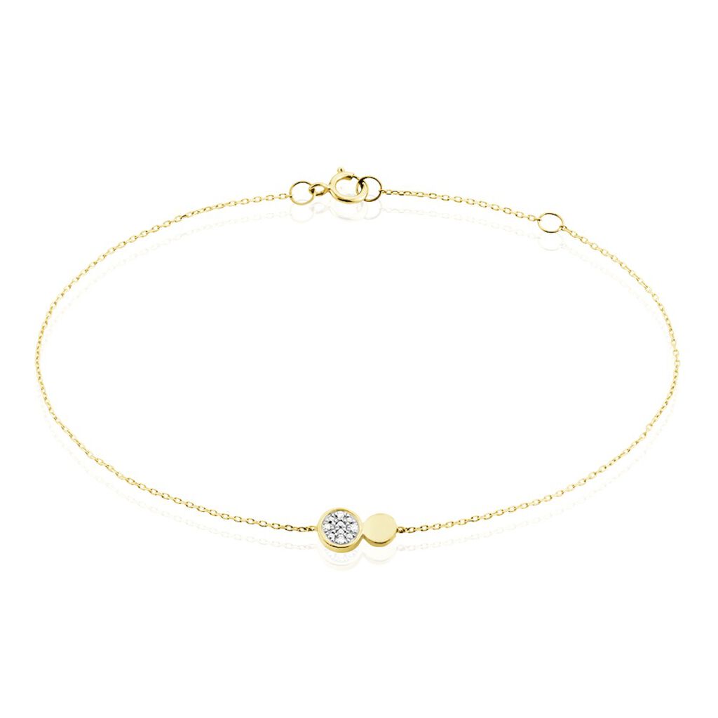 Bracelet Or Jaune Abijah Diamants - Bracelets Medailles Femme | Marc Orian