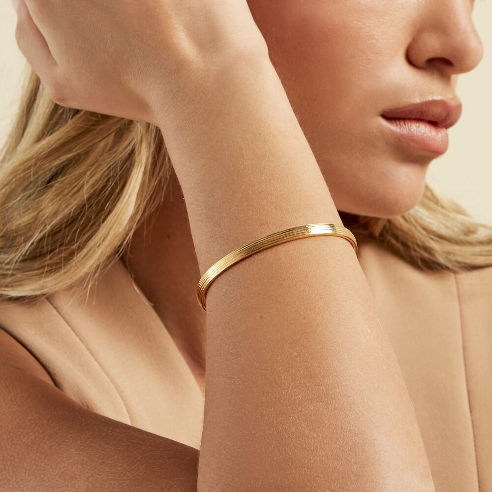 Bracelet Jonc Ensoleillée Plaqué Or Jaune - Bracelets joncs Femme | Marc Orian