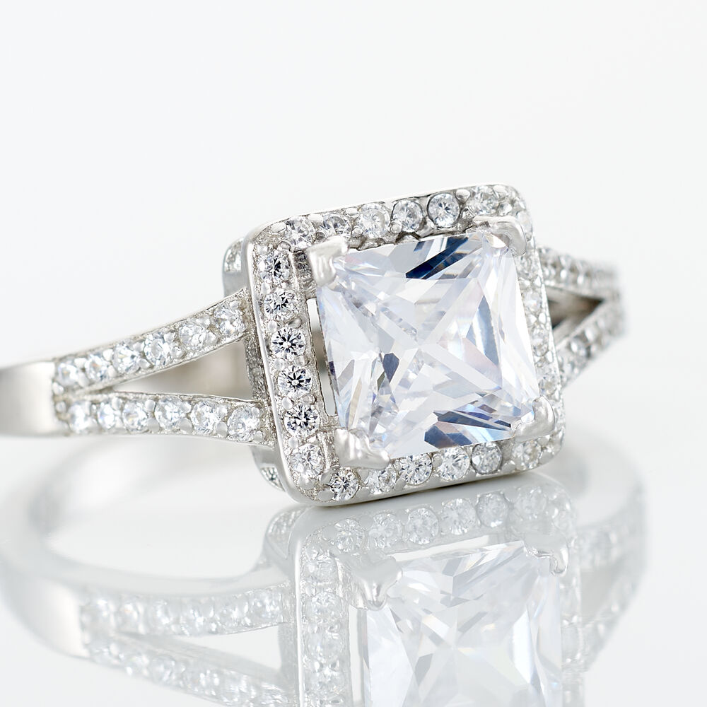 Bague Solitaire Wilona Argent Blanc Oxyde De Zirconium - Bijoux fantaisie Femme | Marc Orian