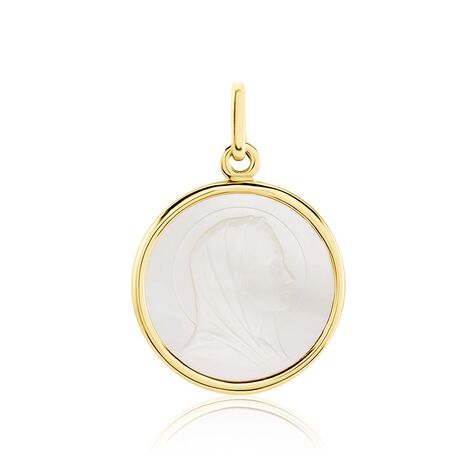 Pendentif Marie Or Jaune Nacre - Médailles et médaillons Famille | Marc Orian