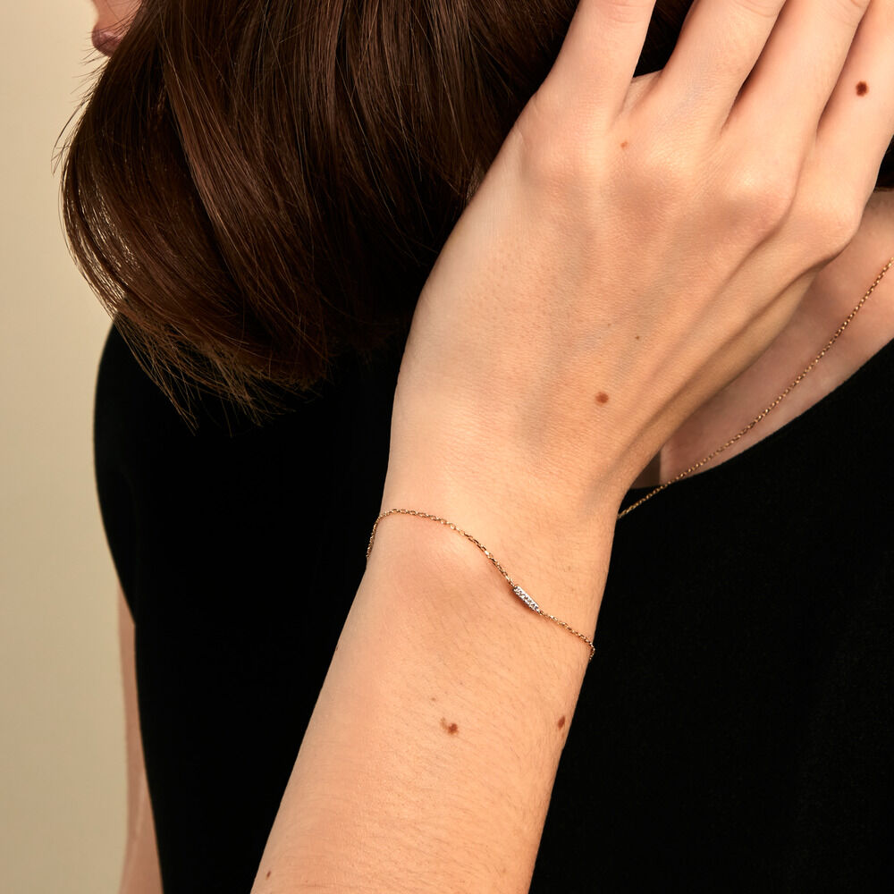 Bracelet Rosalin Or Jaune Diamant - Bracelets cha&icirc;nes Femme | Marc Orian