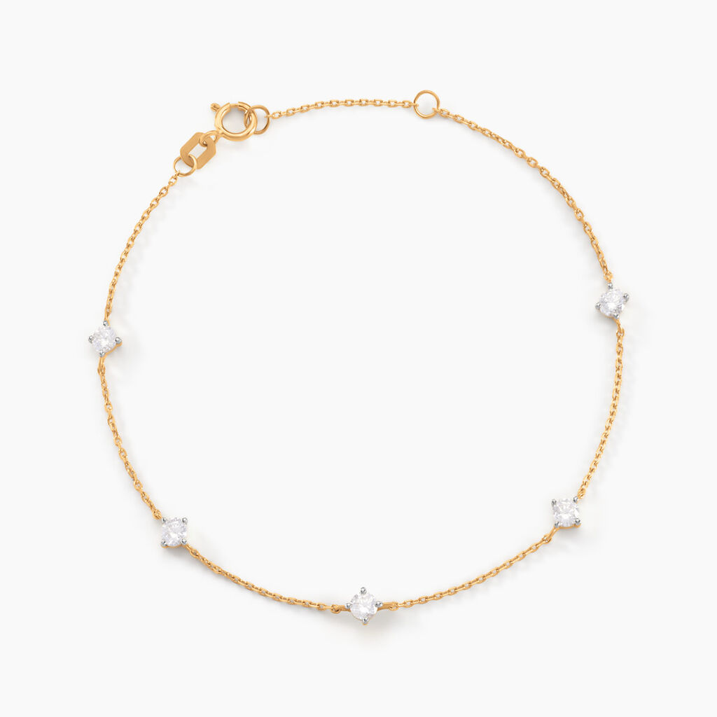 Bracelet Ethere Or Jaune Oxyde De Zirconium - Bracelets chaînes Femme | Marc Orian