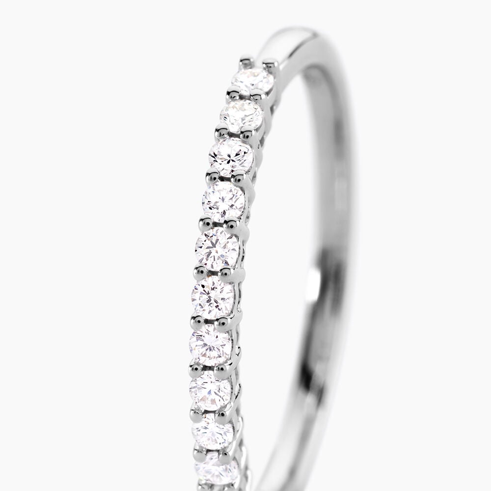 Alliance 849 Or Blanc Diamant - Alliances duo Femme | Marc Orian