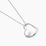 Collier Isalyne Argent Blanc C&eacute;ramique - Colliers avec pierres Femme | Marc Orian