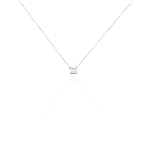 Collier Naziha Or Blanc Oxyde De Zirconium - Colliers avec pierres Femme | Marc Orian