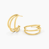 Créoles Maia Acier Doré