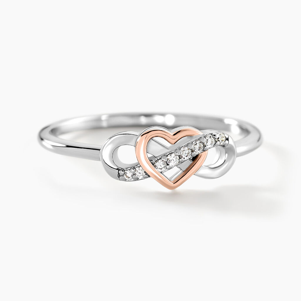 Bague Amuri Argent Bicolore Oxyde De Zirconium - Bagues de promesse Femme | Marc Orian