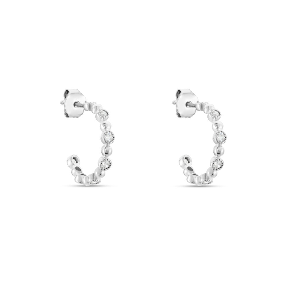 Créoles Argent Blanc Daren Oxydes De Zirconium - Créoles Femme | Marc Orian
