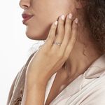 Alliance Marya Carree Diamantee Ruban Plat Or Blanc - Alliances duo Unisex | Marc Orian