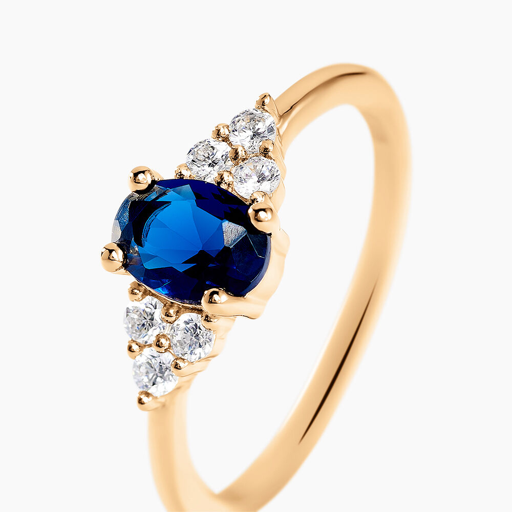 Bague Inara Plaqué Or Doré Oxyde De Zirconium - Solitaires Femme | Marc Orian