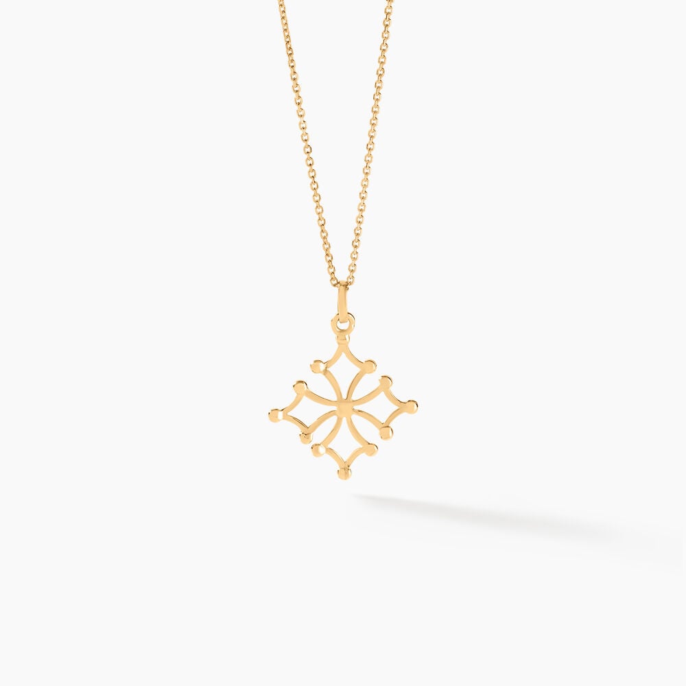 Pendentif Dajo Croix Occitane Or Jaune - Pendentifs Famille | Marc Orian