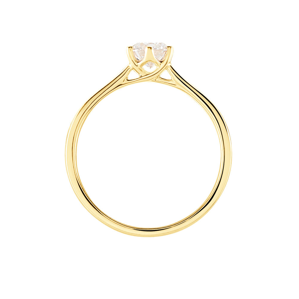 Bague Solitaire Athena Or Jaune Diamant - Parures de mariage Femme | Marc Orian