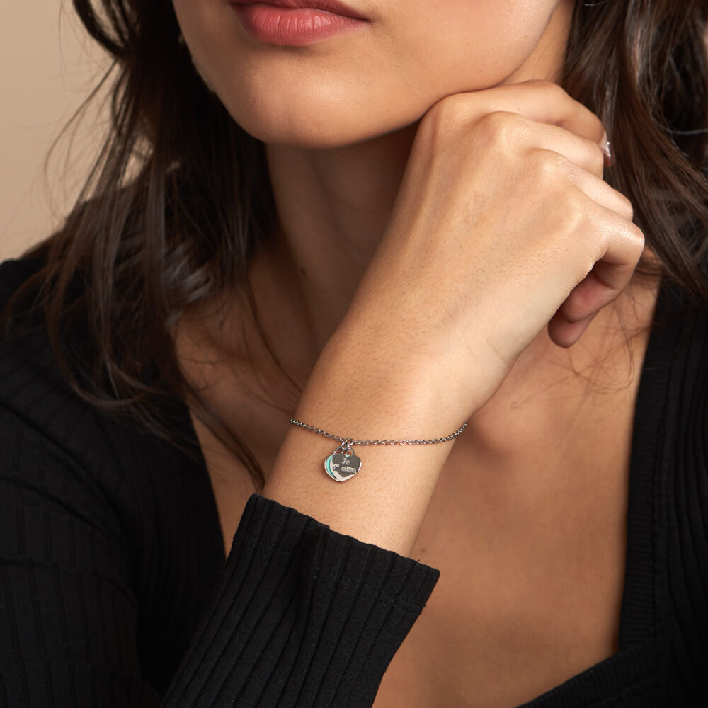 Bracelet Kalliopea Argent Blanc - Bracelets chaînes Femme | Marc Orian