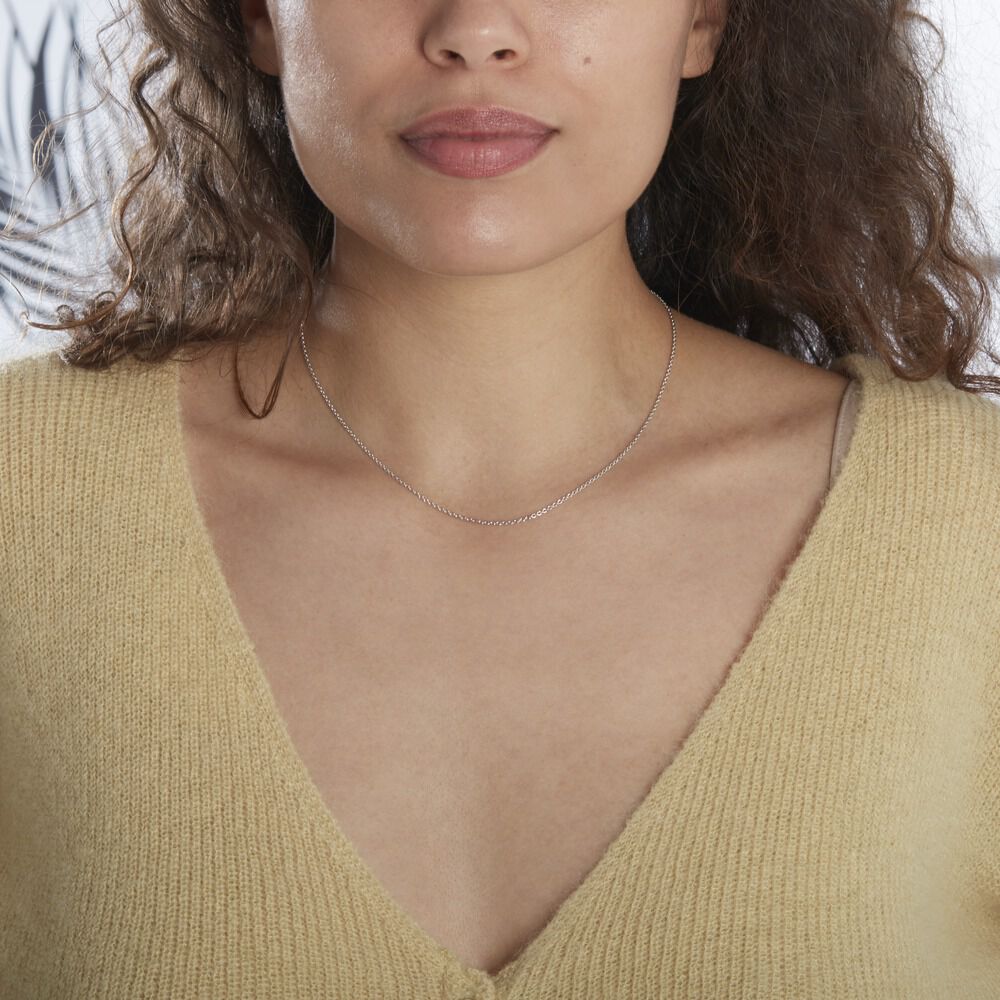 Chaîne Ilda Maille Forçat Limee Or Blanc - Chaines Femme | Marc Orian