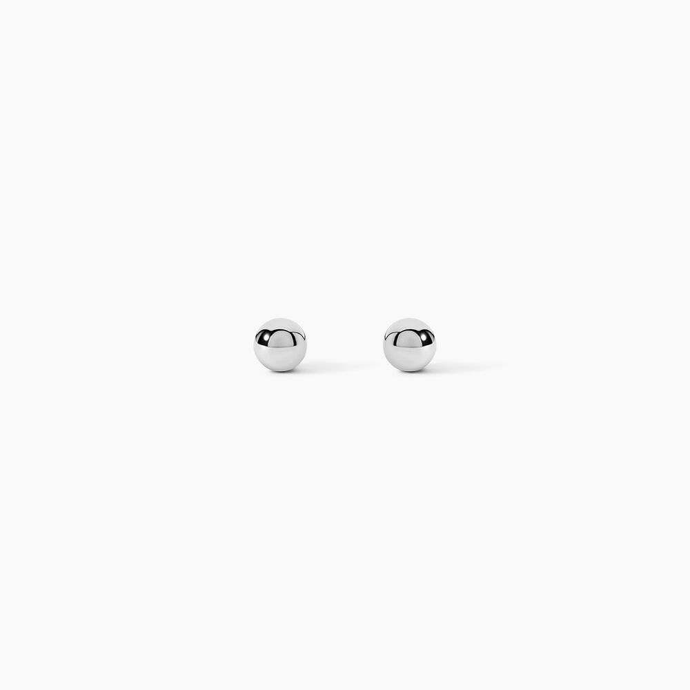 Boucles D'oreilles Puces Or Blanc Fidelia - Puces Femme | Marc Orian