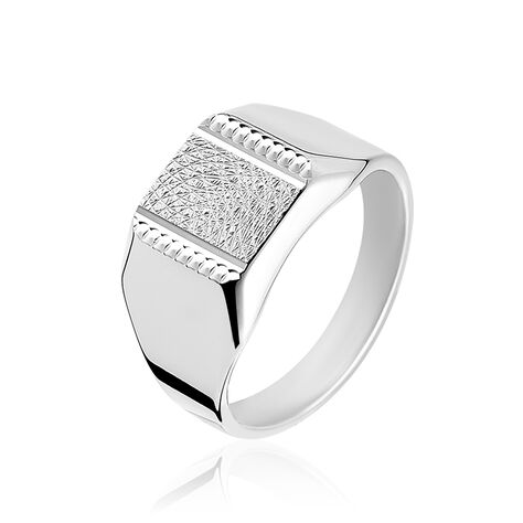 Chevalière Dannick Argent Blanc - Chevalières Homme | Marc Orian