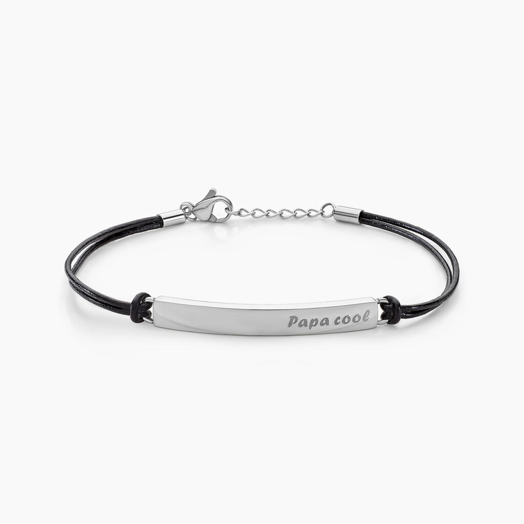Bracelet Vicenzo Acier Blanc - Bracelets cuir Homme | Marc Orian